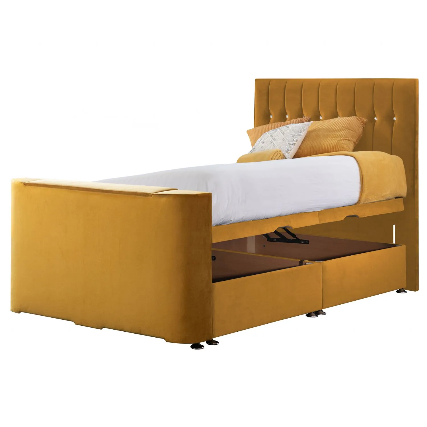 Mustard Image Sparkle Double TV Bed