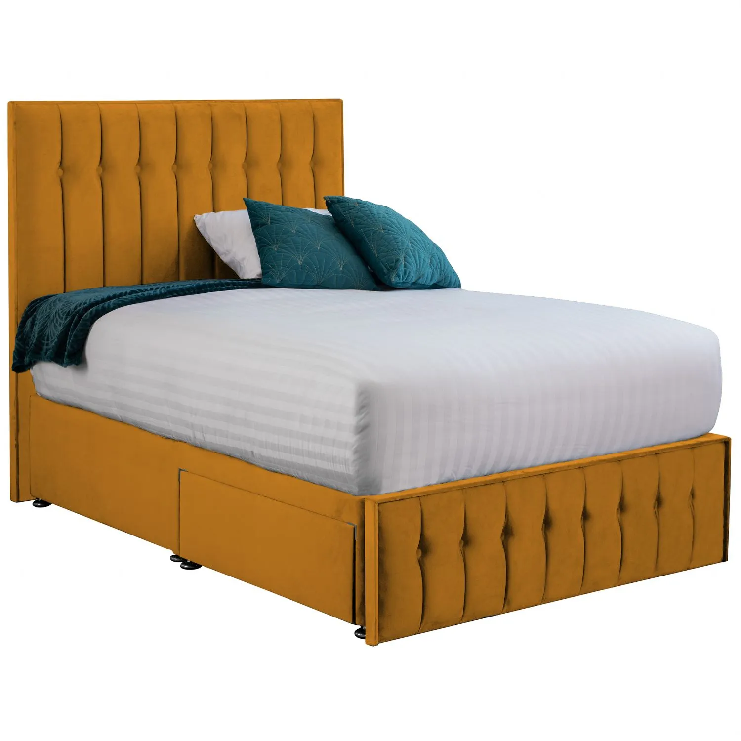 Mustard Rhythm Double Bed Frame