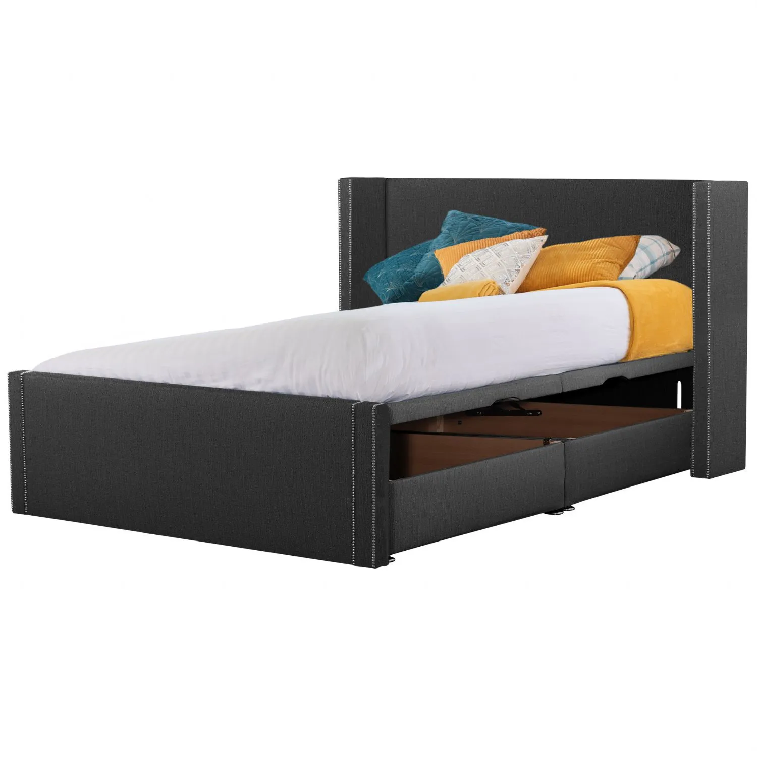 Grey Tallis Super King Size Bed Frame