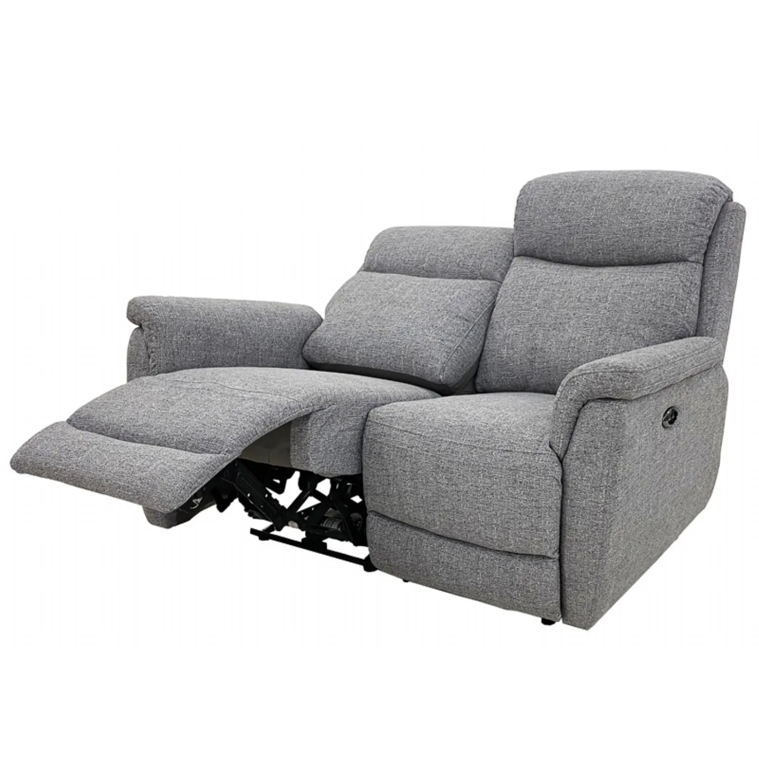 Kent Electric 2 Seater Recliner Fabric Grey